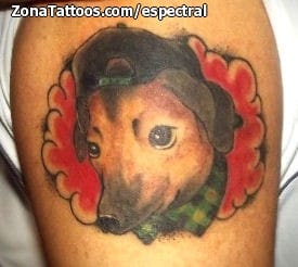 Foto de tatuaje Perros, Old School, Animales