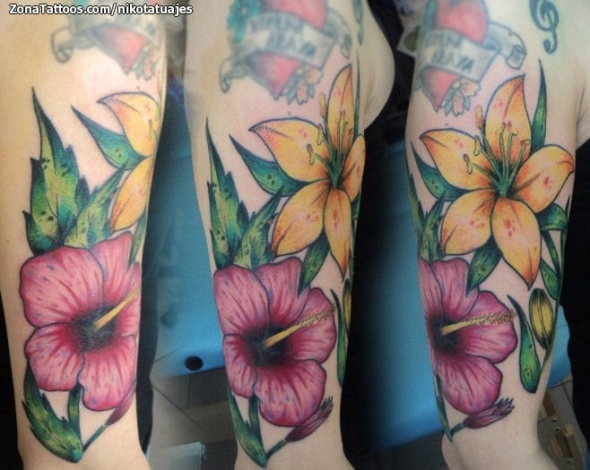 Tattoo of Flowers, Arm