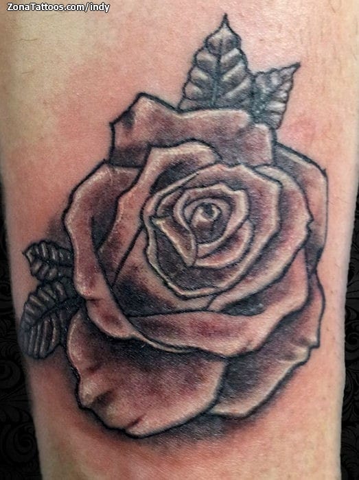 Tattoo photo Roses, Flowers