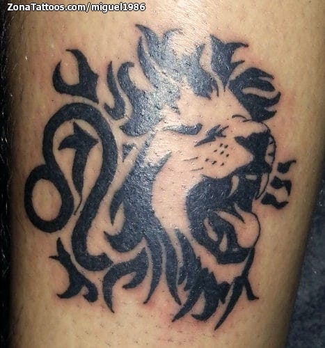 Foto de tatuaje Leones, Animales