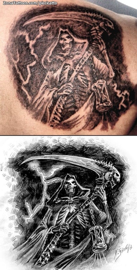 Tattoo photo Grim Reapers, Scythes