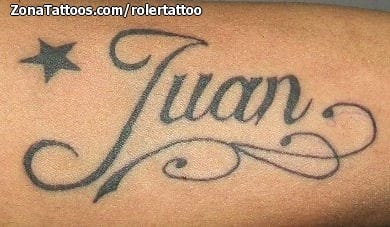 Foto de tatuaje Juan, Nombres, Letras