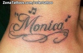 Foto de tatuaje Mónica, Nombres, Letras