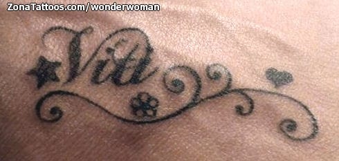 Tattoo photo Names, Letters, Flourish