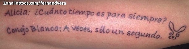 Foto de tatuaje Frases, Letras, Cuentos