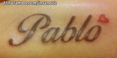 Tattoo photo Pablo, Names, Letters