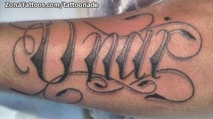 Foto de tatuaje Omar, Nombres, Letras