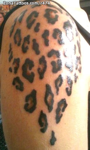 Foto de tatuaje Leopardos, Hombro