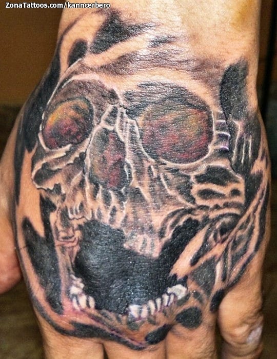 Tattoo photo Skulls, Hand