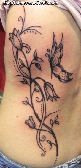 Vine Butterfly Foot Tattoo  FMagcom