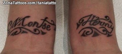 Foto de tatuaje Nombres, Letras, Filigranas