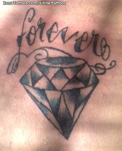 Tattoo photo Diamods, Letters