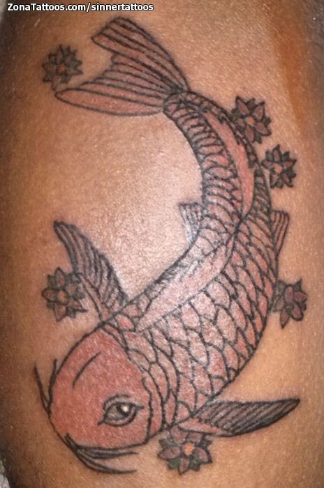 Foto de tatuaje Koi, Peces, Orientales