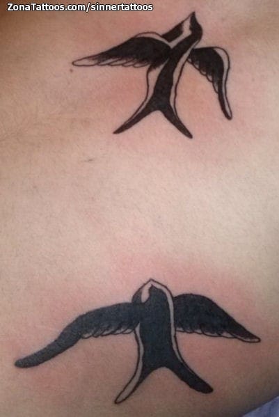 Foto de tatuaje Golondrinas, Aves, Animales