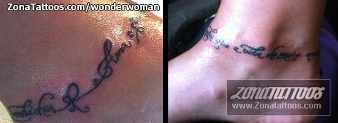 Tattoo photo Messages, Letters, Ankle