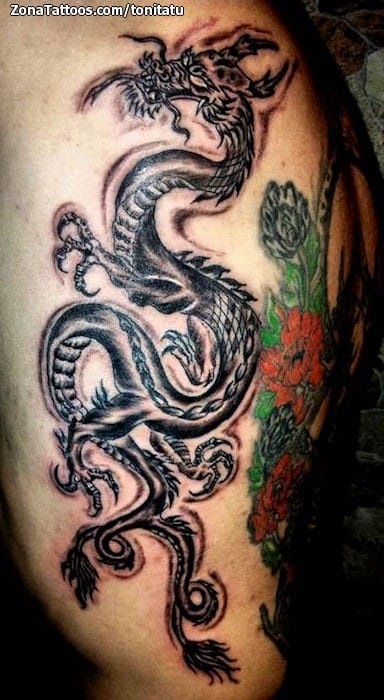 Tattoo photo Dragons, Asian