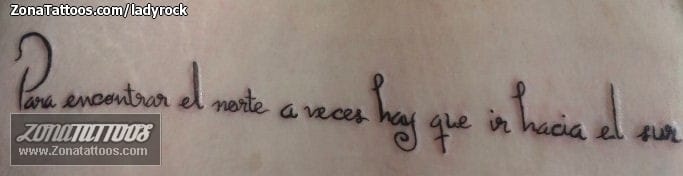 Foto de tatuaje Letras, Frases