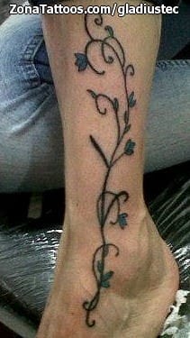 Tattoo photo Vines, Leg