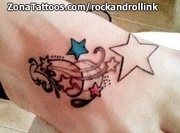 Foto de tatuaje Estrellas, Filigranas