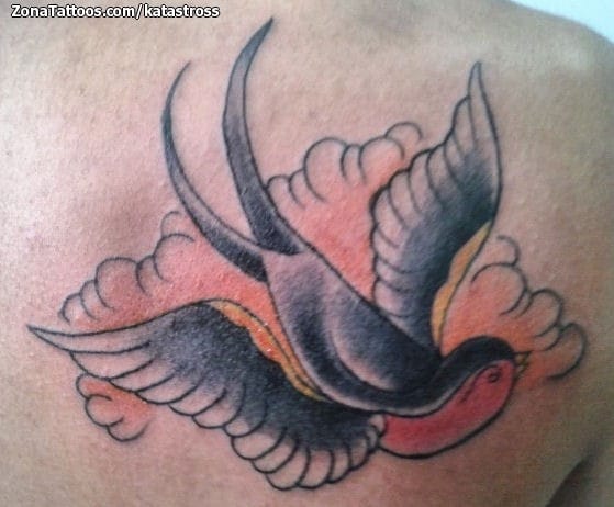 Foto de tatuaje Golondrinas, Aves, Animales