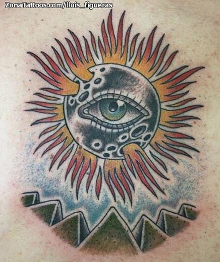 Tattoo photo Suns, Moons, Eyes