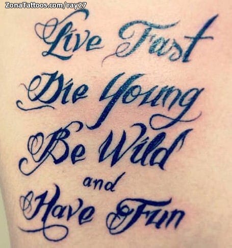 Foto de tatuaje Frases, Letras