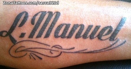 Foto de tatuaje Manuel, Nombres, Letras