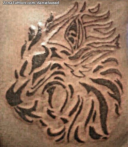 Foto de tatuaje Leones, Animales, Tribales