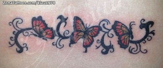 Foto de tatuaje Mariposas, Filigranas