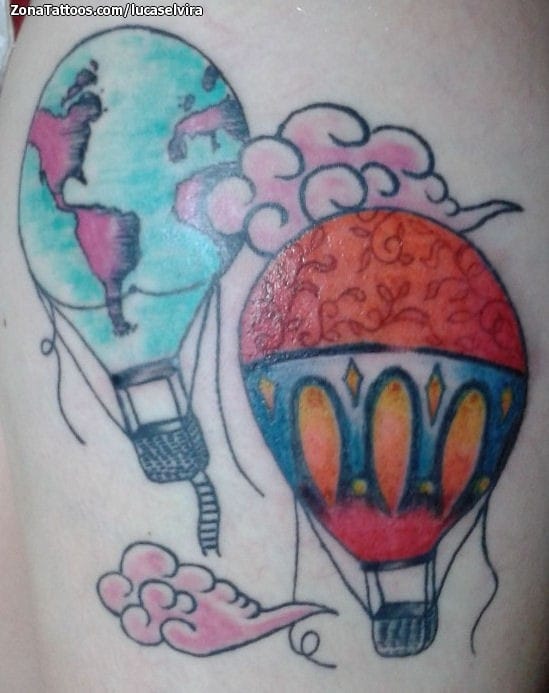 Tattoo photo Balloons, Clouds