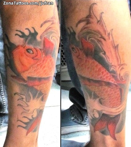 Foto de tatuaje Koi, Peces, Orientales