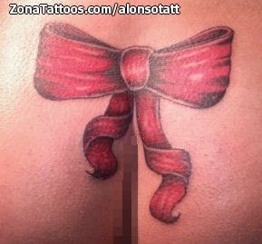 Tattoo photo Ribbons, Butt