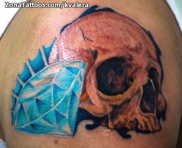 Tattoo photo Skulls, Diamods