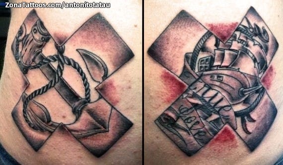 Foto de tatuaje Anclas, Barcos