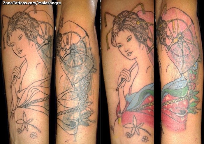 Tattoo photo Geisha, Asian, Cover Up