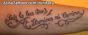 Foto de tatuaje Frases, Letras