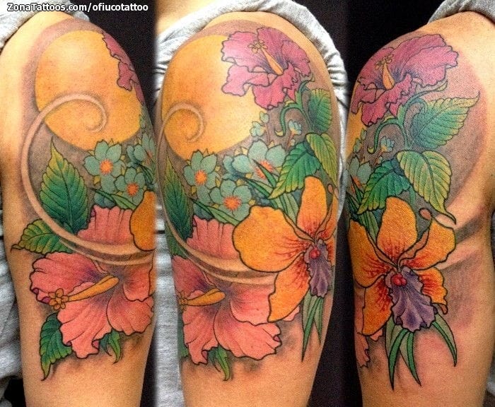 Tattoo photo Orchids, Flowers, Arm