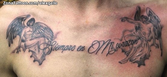 Foto de tatuaje Ángeles, Letras, Frases