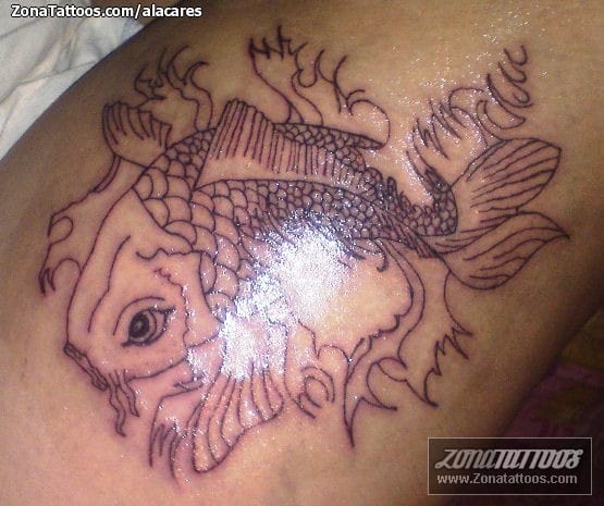 Foto de tatuaje Koi, Peces, Orientales