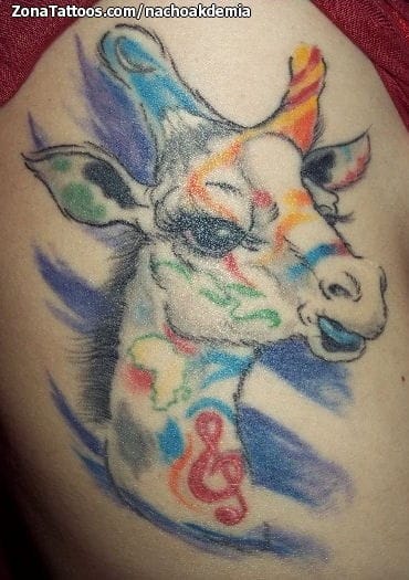 Foto de tatuaje Jirafas, Animales