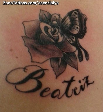 Foto de tatuaje Beatriz, Nombres, Rosas