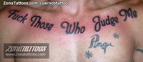 Foto de tatuaje Frases, Letras, Pecho