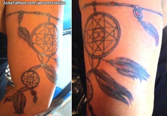 Tattoo photo Dreamcatcher, Feathers