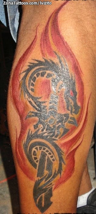 Tattoo photo Dragons, Fires, Fantasy