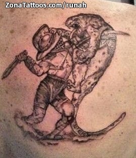 Tattoo photo Gladiators, Warriors, Animals