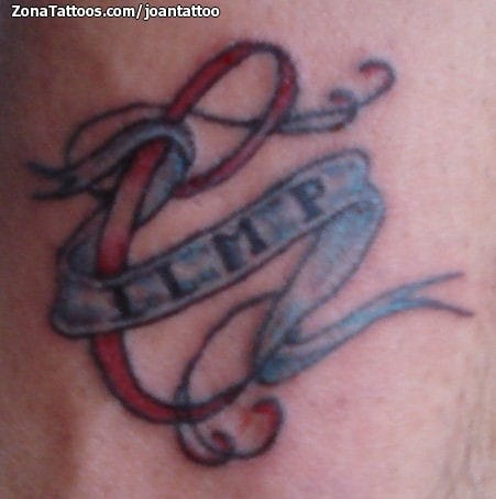 Tattoo photo Letters, Ribbons