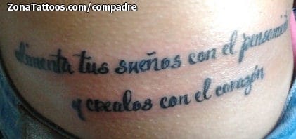 Foto de tatuaje Frases, Letras