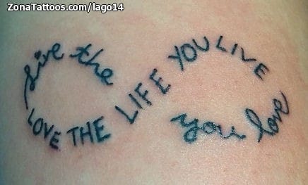 Tattoo photo Messages, Letters, Infinity