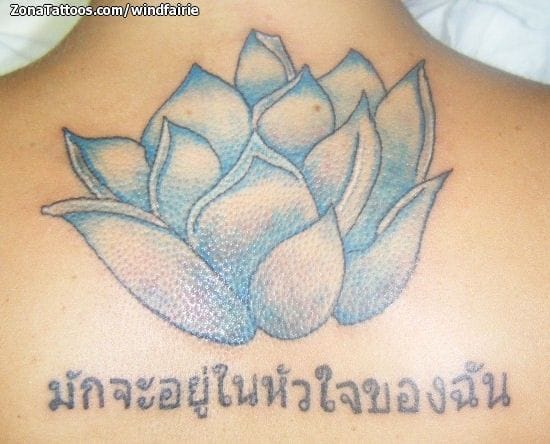 Foto de tatuaje Lotos, Flores, Tailandés