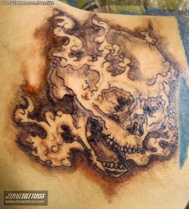 Foto de tatuaje Calaveras, Humo